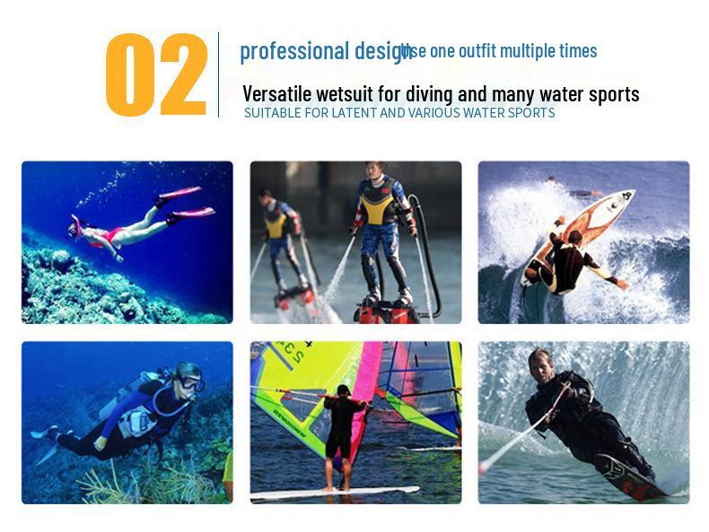 Men's 5mm Thick Wetsuit Jacket for Winter Surfing, Swimming, and Snorkeling.