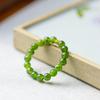 Xirui Natural Jade Stretch Ring – Original Design Retro Jewelry for Women