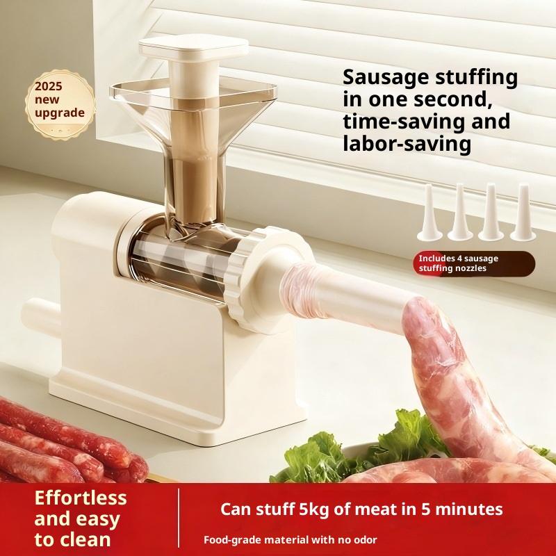 Manual Sausage Stuffer Machine Meat Grinder Filling Maker With Tubing Units For Homemade Production