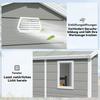 7.9ft X 6.2ft Aluminium Frame and Plastic Wall Shed, with Foundation - Light Grey