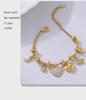 Elegant Love Diamond Bracelet: 18k Gold-Plated Titanium Steel, Niche Design, Perfect for Couples