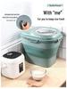 Foldable Rice & Grain Storage Box - Moisture & Insect Proof, Pet Friendly, Large Capacity Container