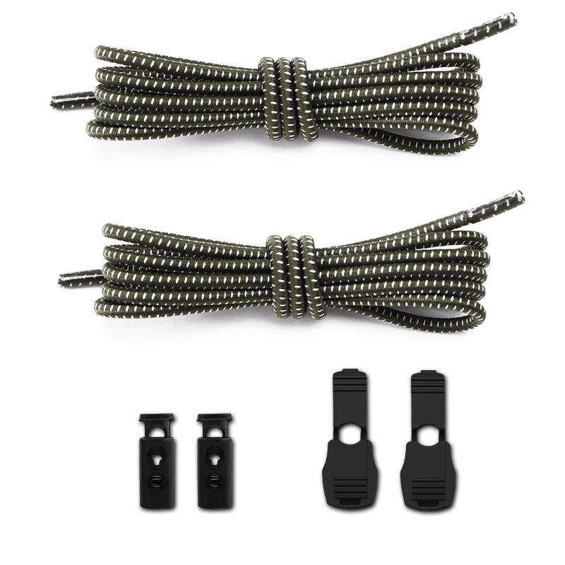 New 1Pair/3Pair Round Elastic Shoelace Unisex Quick-Release Shoelaces No-Tie Laces for Sneakers and Boots Shoe Laces
