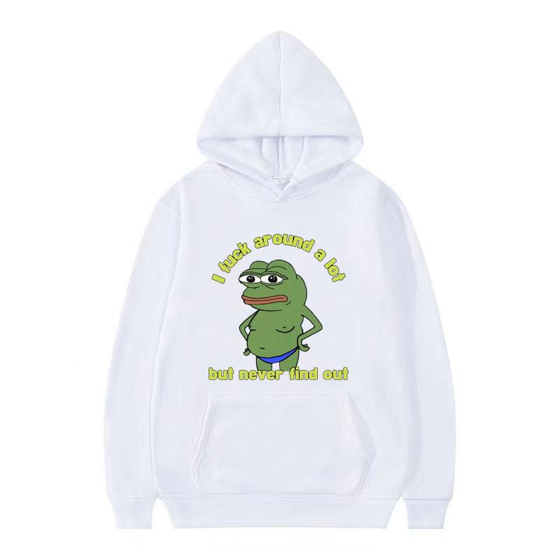 Funny Pepe The Frog Meme Graphic Hoodie Men Women Harajuku Cartoon Humor Sweatshirts Man Oversized Pullovers Hoodies
