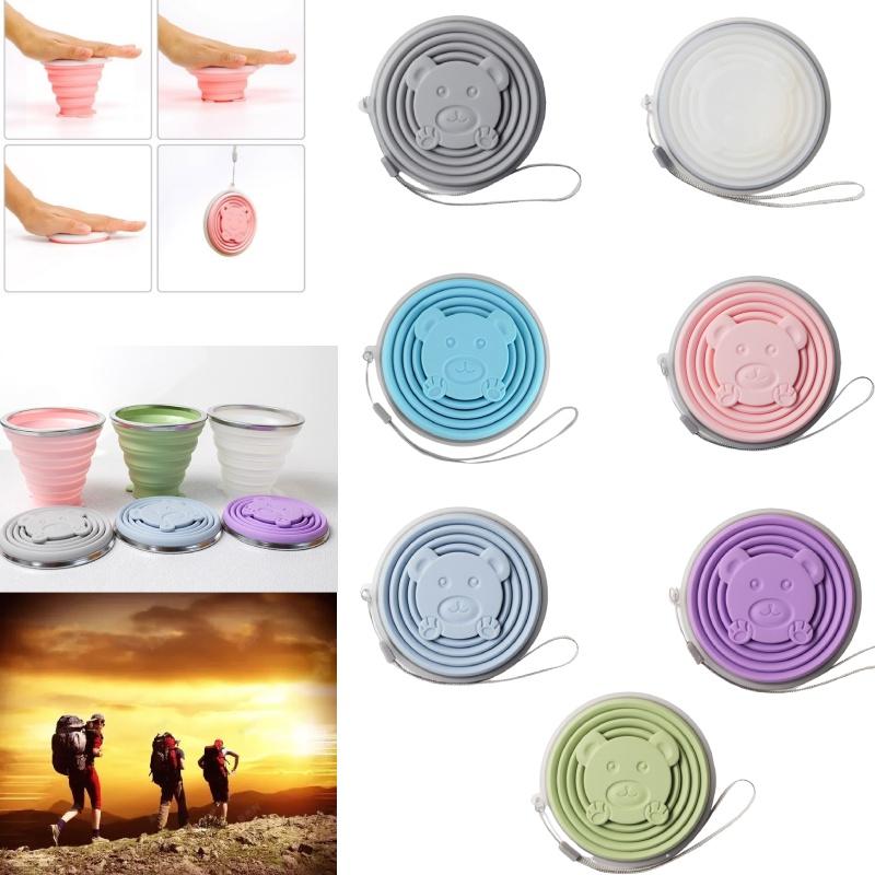 Portable Outdoor Travel Collapsible Silicone Cup Candy Colors