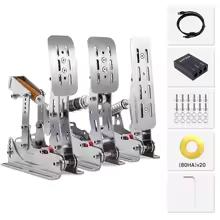 Pedály SIMJACK PRO, Závodní pedály pro simulátory, Závodní simulátor pro PC, Tlakový senzor, Snímač zatížení, HE Hydraulický pedál