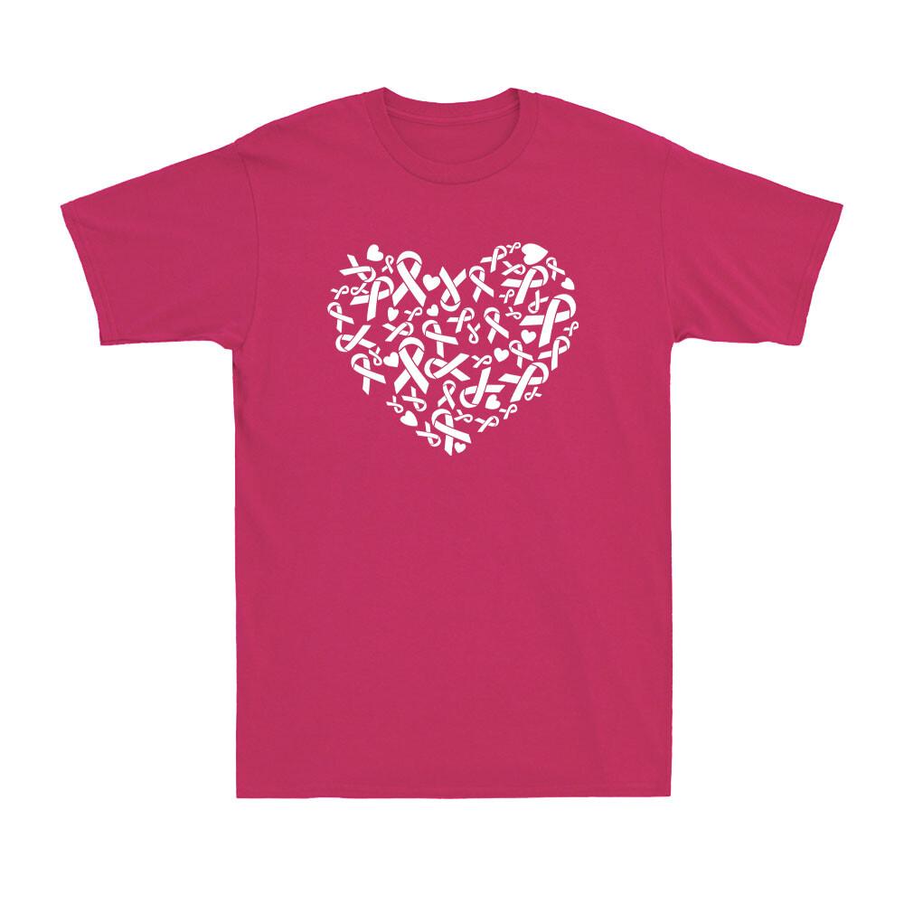 Breast Cancer Awareness Pink Ribbon Heart October Breast Cancer Month T-Shirt S