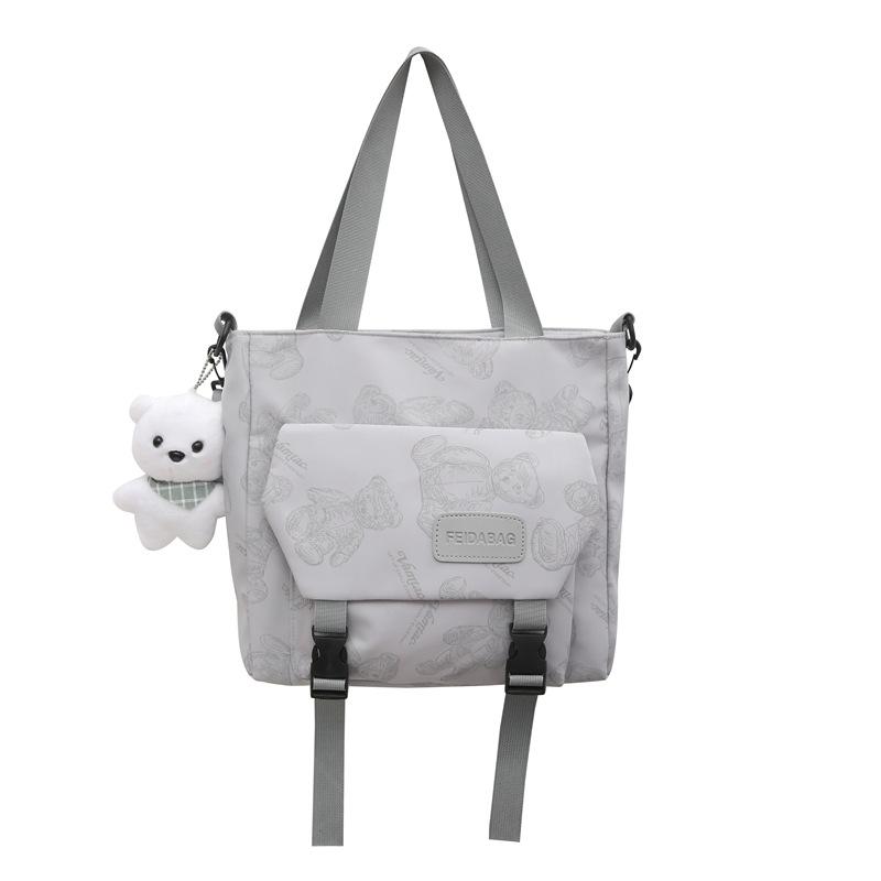 Casual Backpack Girl Cute Bear Lightweight Weight Backpack Junior High School College Student Schoolbag Fashion