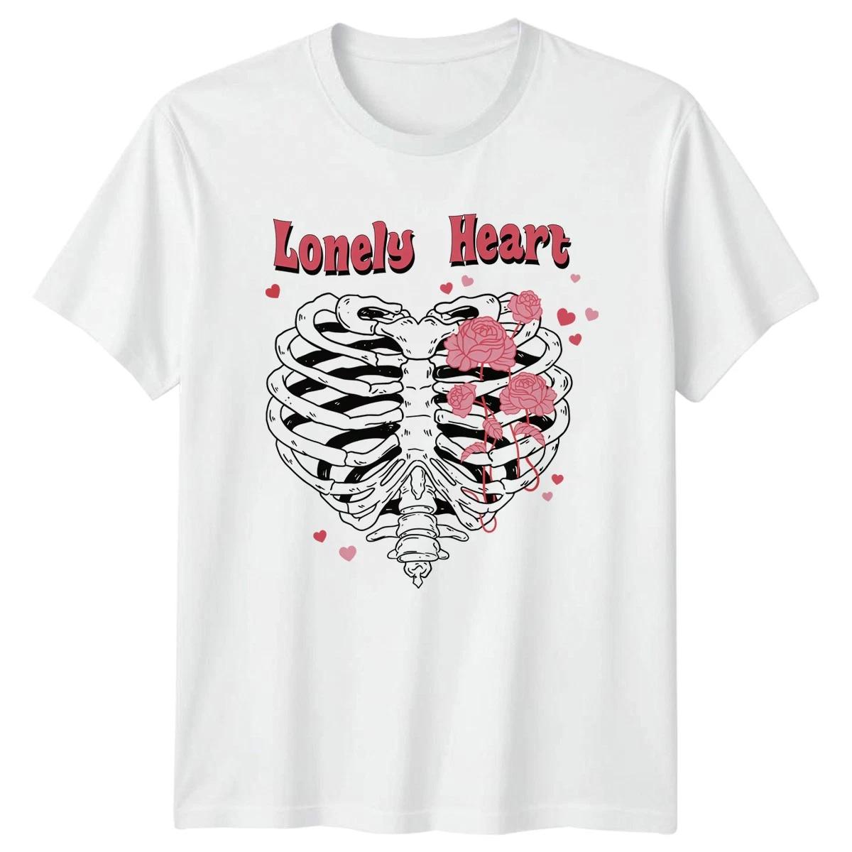 Lonely Heart Roses Floral Mens T-Shirt Womens Tee Graphic Unisex Top XXXL