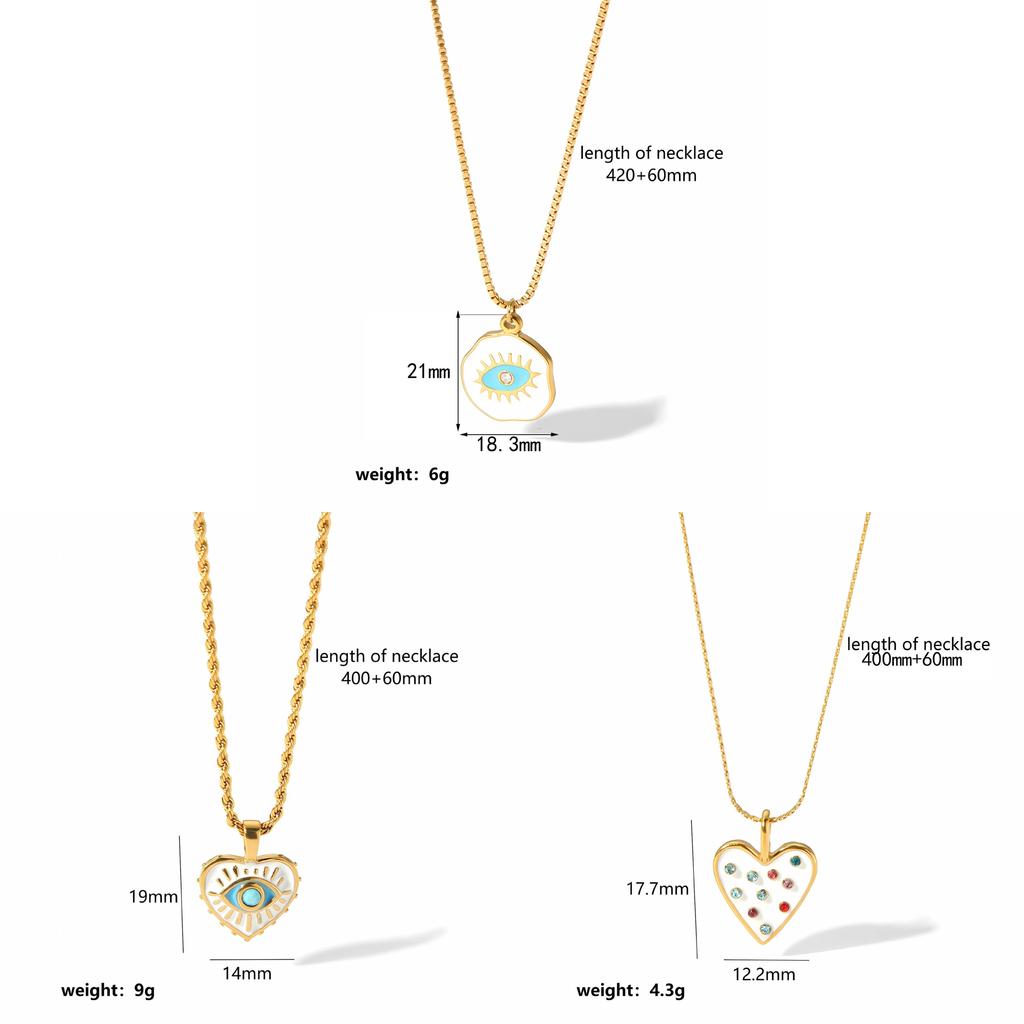 Style Heartshaped Necklace With 18k Gold Plating And Colorful Cz For Women