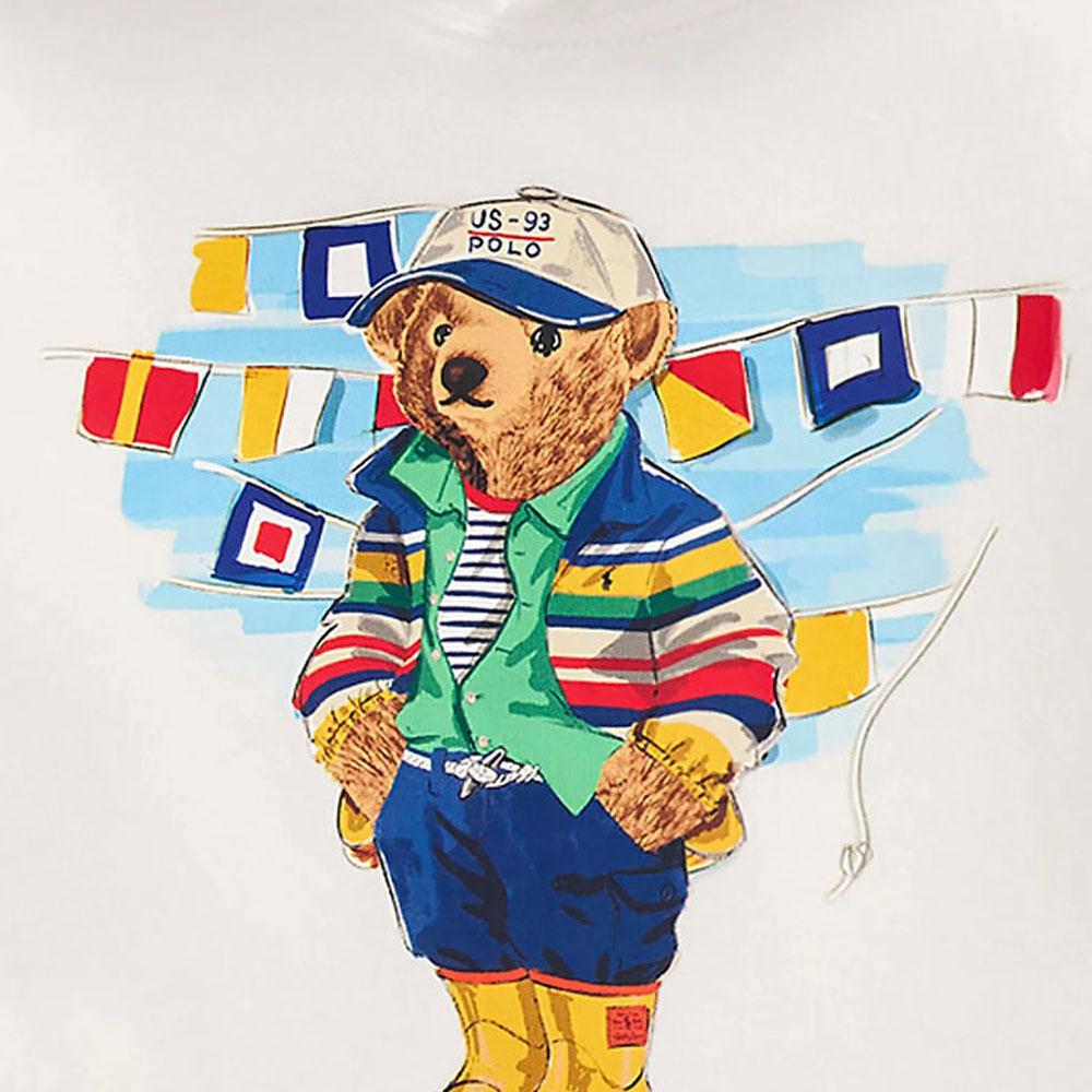 Polo Ralph Lauren Hoodie Bear Print White Kids Hoodies 323974848-001