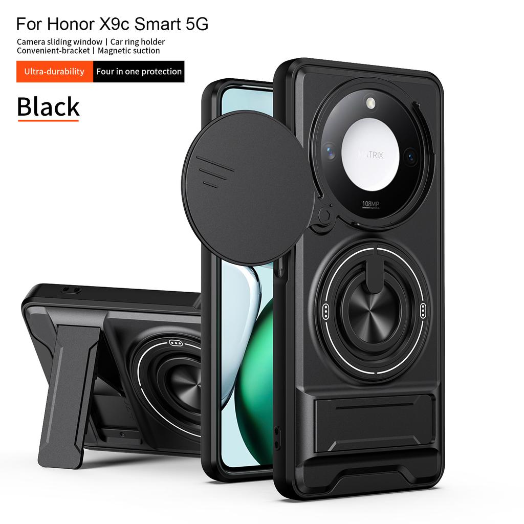 For Honor X9c Smart Case Honor X9c Smart Cover Phone Case Magsafe Magnetic Fold Holder Military Armor Camera Protection Cover