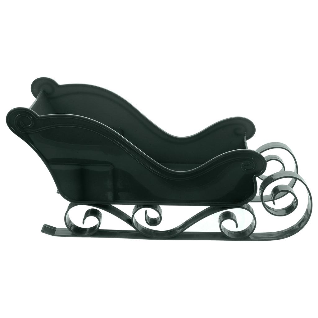 Albero di Natale Ornamento di Natale Slitta da Tavolo Adorno Gadget Regalo Slitta di Plastica Decorazione Verde Scuro Fai da Te Appeso