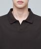 Musinsa Standard Slit Neck Pique Polo Shirt [Dark Brown]