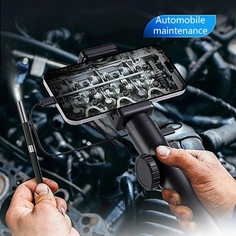 Przemysłowa kamera inspekcyjna endoskopowa Artikulowana kamera boroskopowa Obiektyw 6 mm 6 diod LED Elastyczna kamera endoskopowa typu wąż