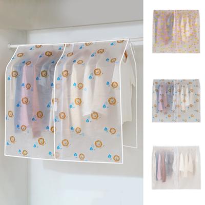 Clothing Dust Cover Moistureproof Translucent Visible Block Dust Thickened Cartoon Flower Animal Print Clothes Dustproof Bag Wardrobe Supplies