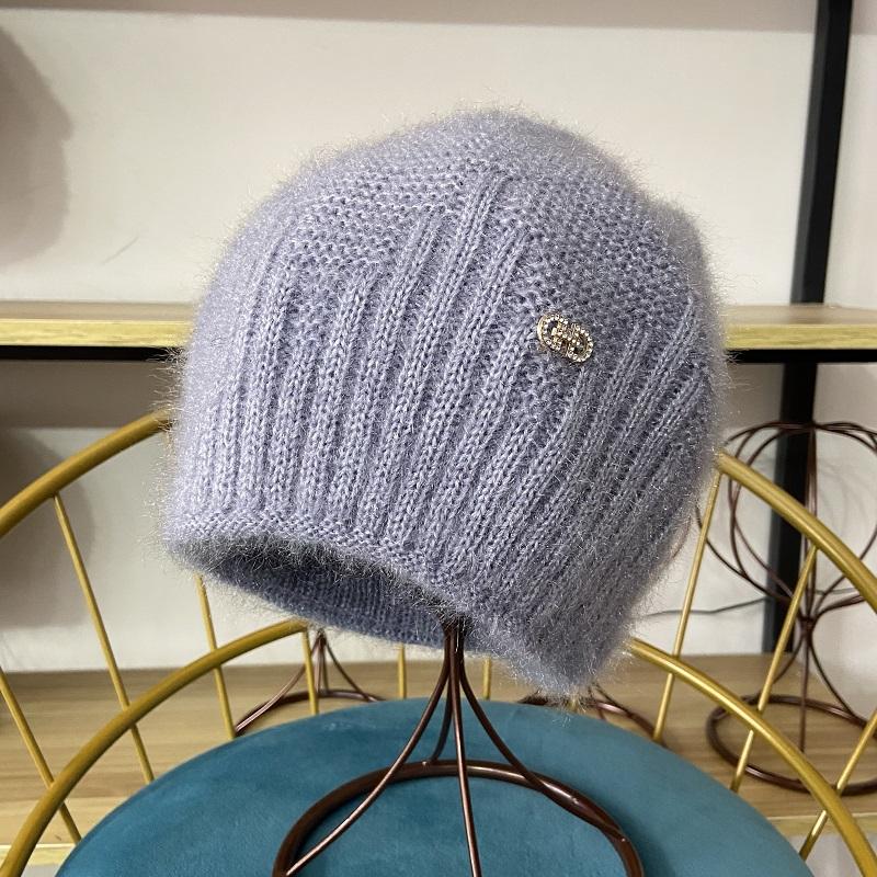 Høst og vinter polyester innpakket hodelue strikket lue dame lue ull håndlaget jacquard lue