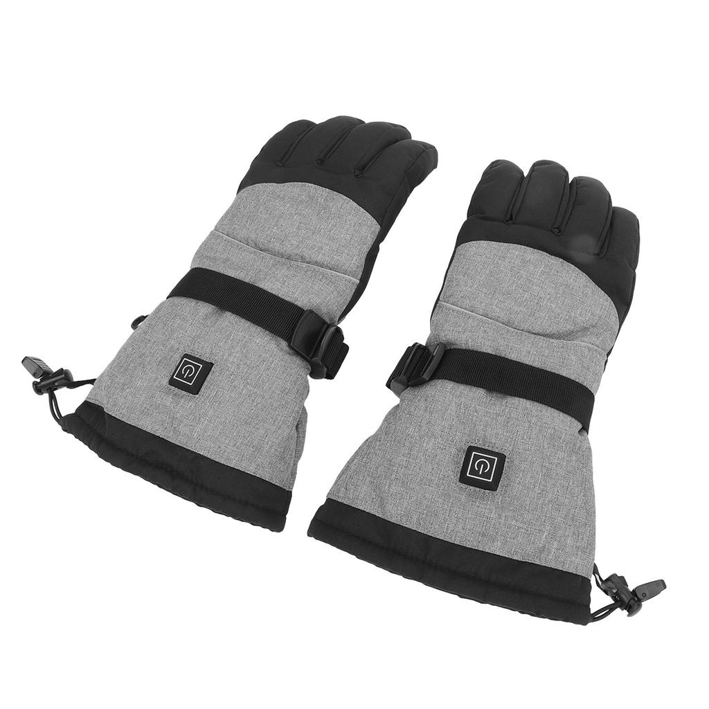 1 Pair Heated Gloves Battery Powered Waterproof Winter Heating Gloves with Reflective Strip for Outdoor Activities