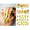 Nail Sticker Self Adhesive Exquisite Shape Attractive Sunflower Floral Nail Art Sticker Manicures Designs Nail Supplies