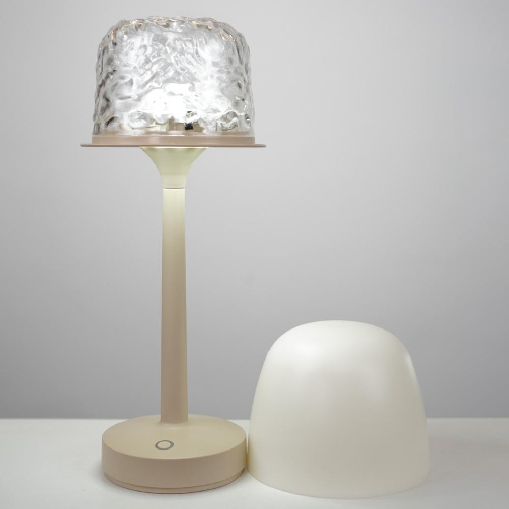 Schreibtischlampe Wiederaufladbares LED-Nachtlicht mit Fernbedienung Dimmbar 16 Farben Wasserwellen-Umgebungs-Nachttischlampen-Set