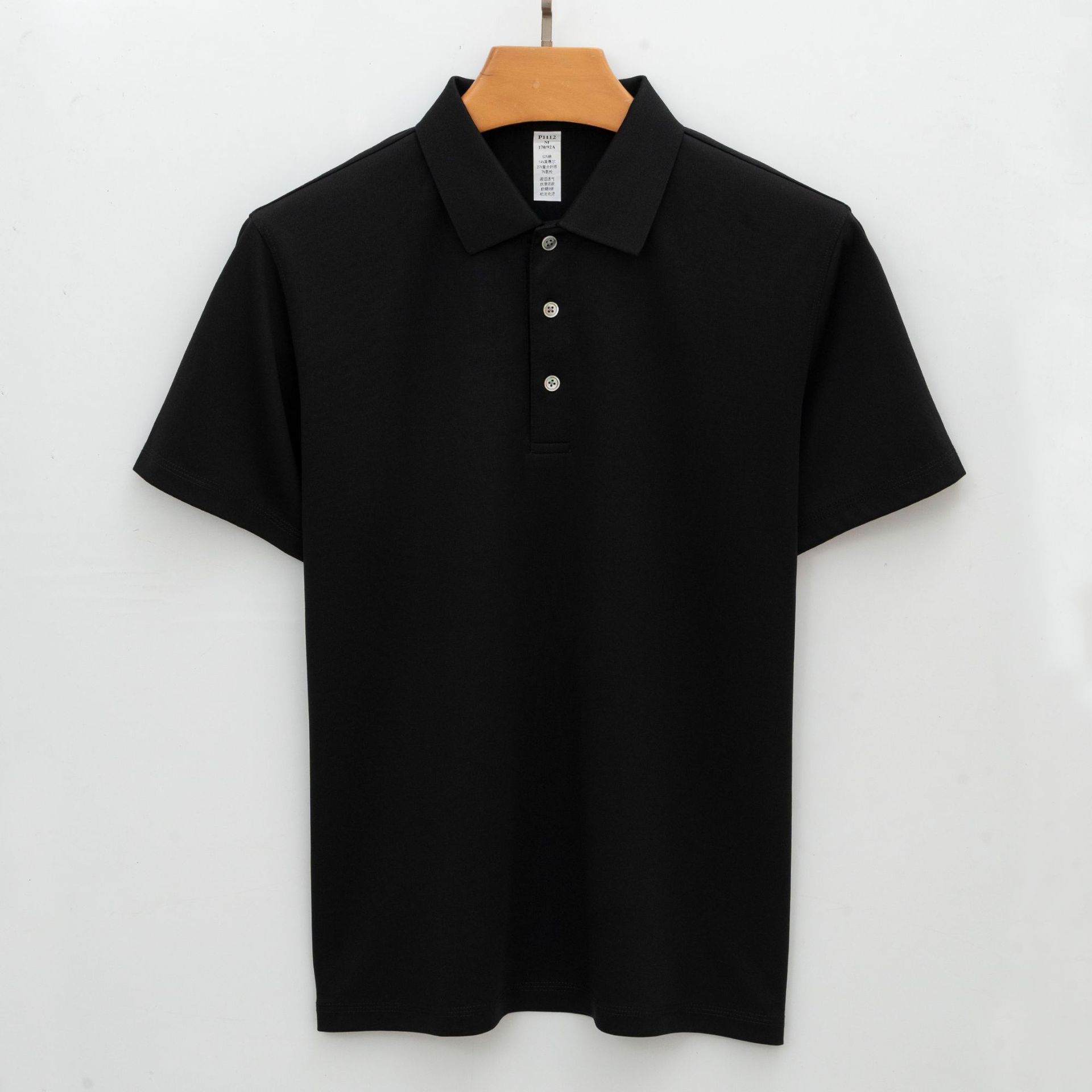 

Double-sided Lyocell Mercerized Cotton Men s Short-sleeve Youth Wrinkle-free Premium T-shirt Minimalist Lightweight Breathable Business T-shirt 4XL