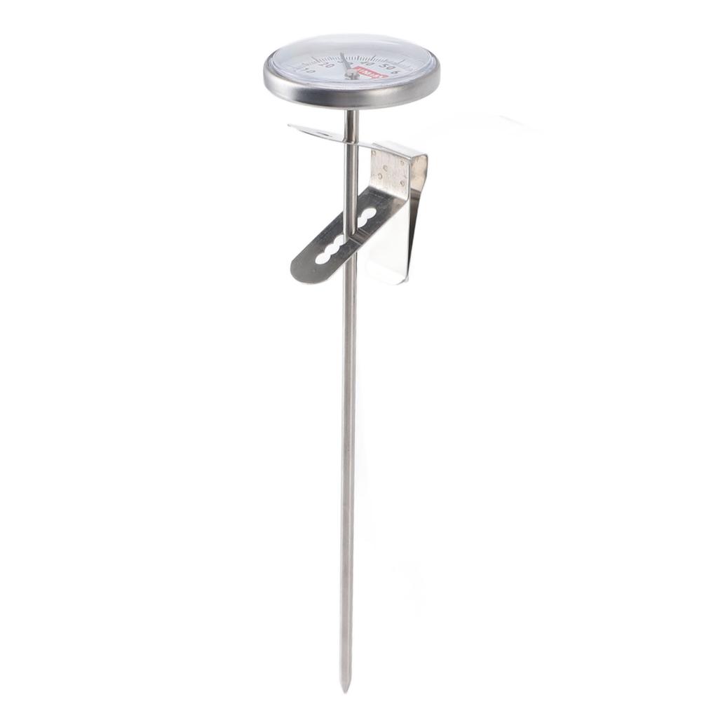 Milk Thermometer Professional High Accuracy Long Stem Stainless Steel Dial Thermometer for Coffee