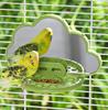 Vogelspiegel mit Sitzstange Langsamer Futterspender Vogelspielzeug gegen Langeweile Angst Vogelkäfig Zubehör Papageien zum Energieabbau Interaktives Spielzeug
