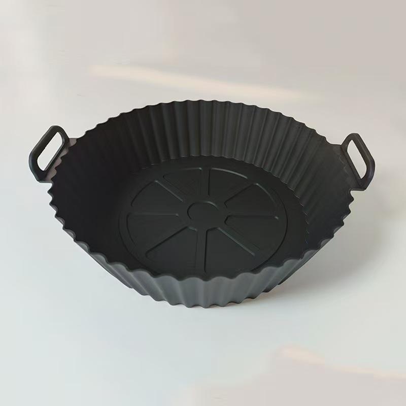 Air Fryer Silicone Baking Tray, Air Fryer Silicone Pot,Liners, Reusable Non-Stick Basket, Food Grade Silicone BPA Free