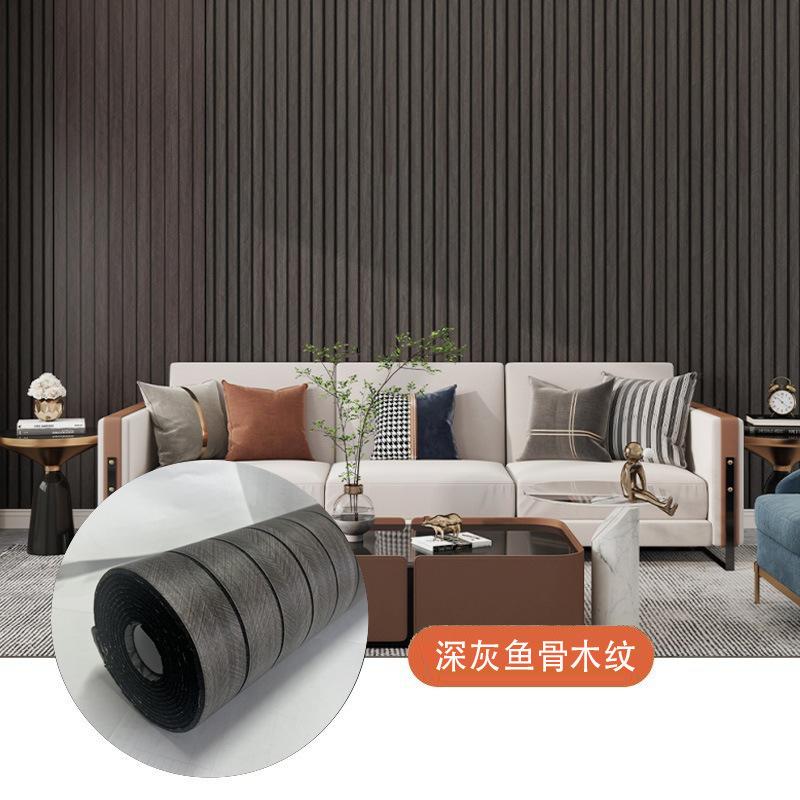 3D Grid TV Wall Decor Renovation: Wall Cladding, Self-adhesive Stickers, Wooden Veneer Panels