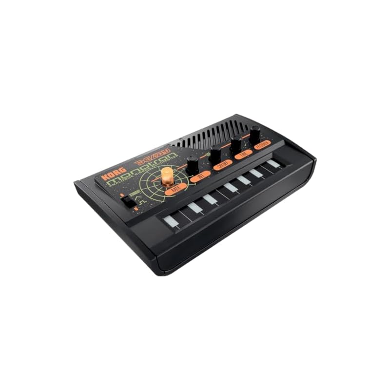 KORG Monotron Delay Analog Synthesizer, Palm-Sized, Simple Layout, Ideal for Beginners, Built-in Speaker, Headphone Compatible, Compact Size for Use