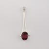 Pietra Preziosa Rodolite Argento Sterling 925 Gioielli da Donna Collana Fatta a Mano Ciondolo di Design 1,79" PP-69-19