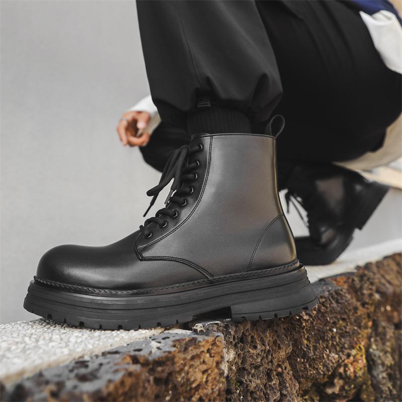 Fashion Casual Thick Soled Men's Boots Classic British Design Style Office Outdoor Leisure Business Party Daily Youth Adult Trend Shoes