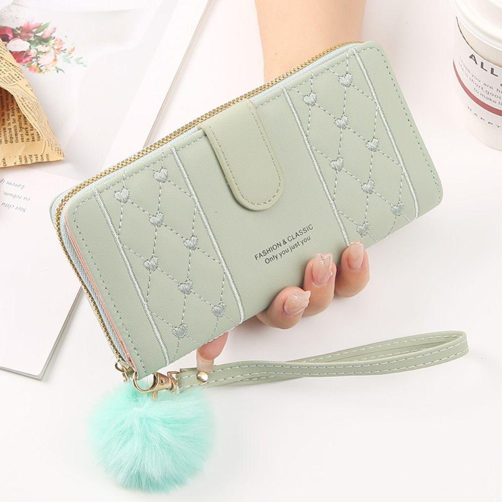 Solid Color Student Wallet Minimalist Long Clutch Bag New Women's Wallet Card Holder