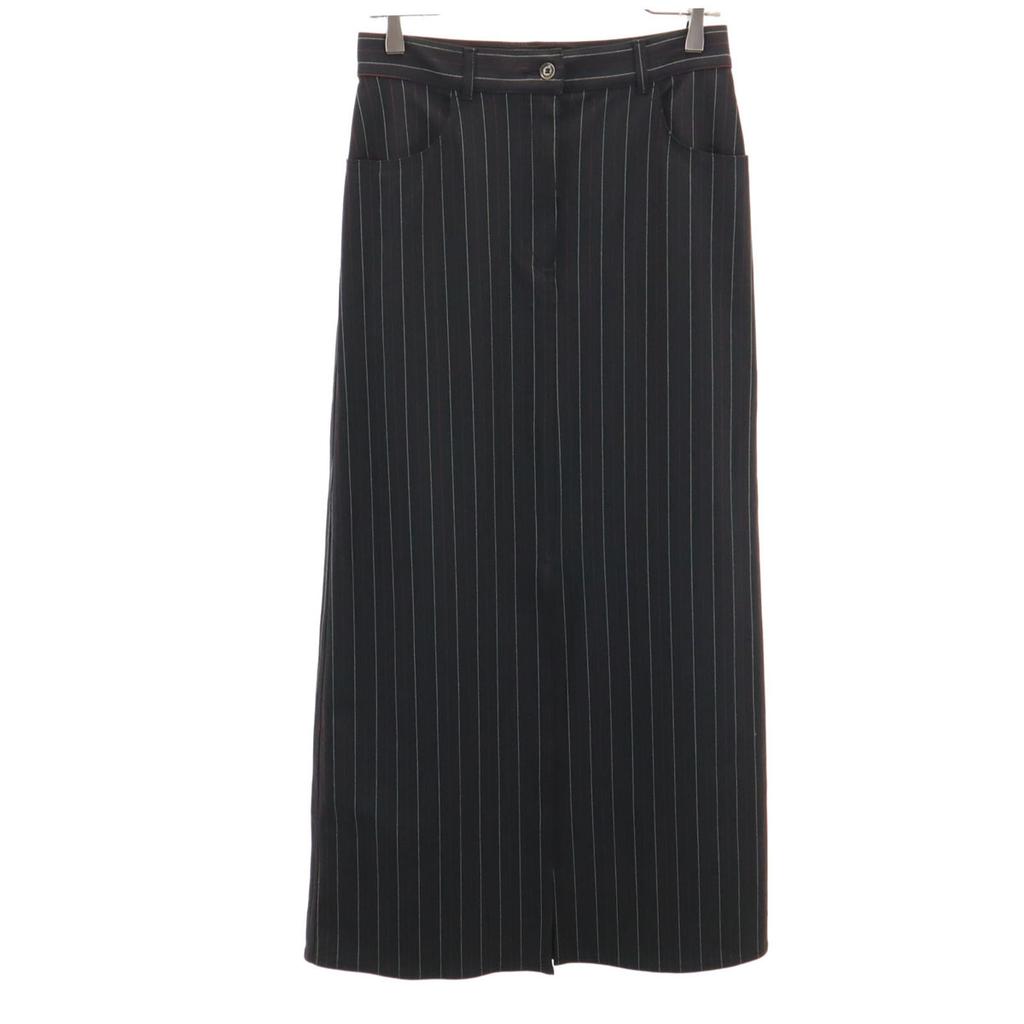 FENDI made in Italy Mimole length Pencil skirt 38 Front slit stretch Women Used