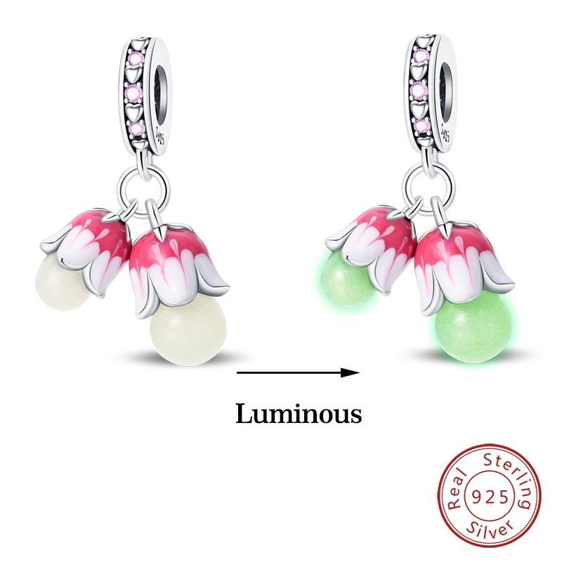 Kupferfarbene Im Dunkeln leuchtende Glühwürmchen Honigbiene Stern Anhänger Perlen Passen Qikaola Original Armbänder Feiner DIY Schmuck Geschenk