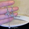 Butterfly zircon fringed pearl earrings without earrings, women's super fairy earclips, light luxury and high-end summer asymmetrical stud earrings