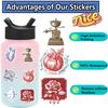 50 Cartoon Retro Imprint Stickers Decorate Notebook Suitcase DIY Waterproof Stickers