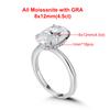 4.5CT Oval Cut All Moissanite Engagement Ring for Women   CopperHidden Halo Diamond Rings Wedding Bands Jewelry GRA