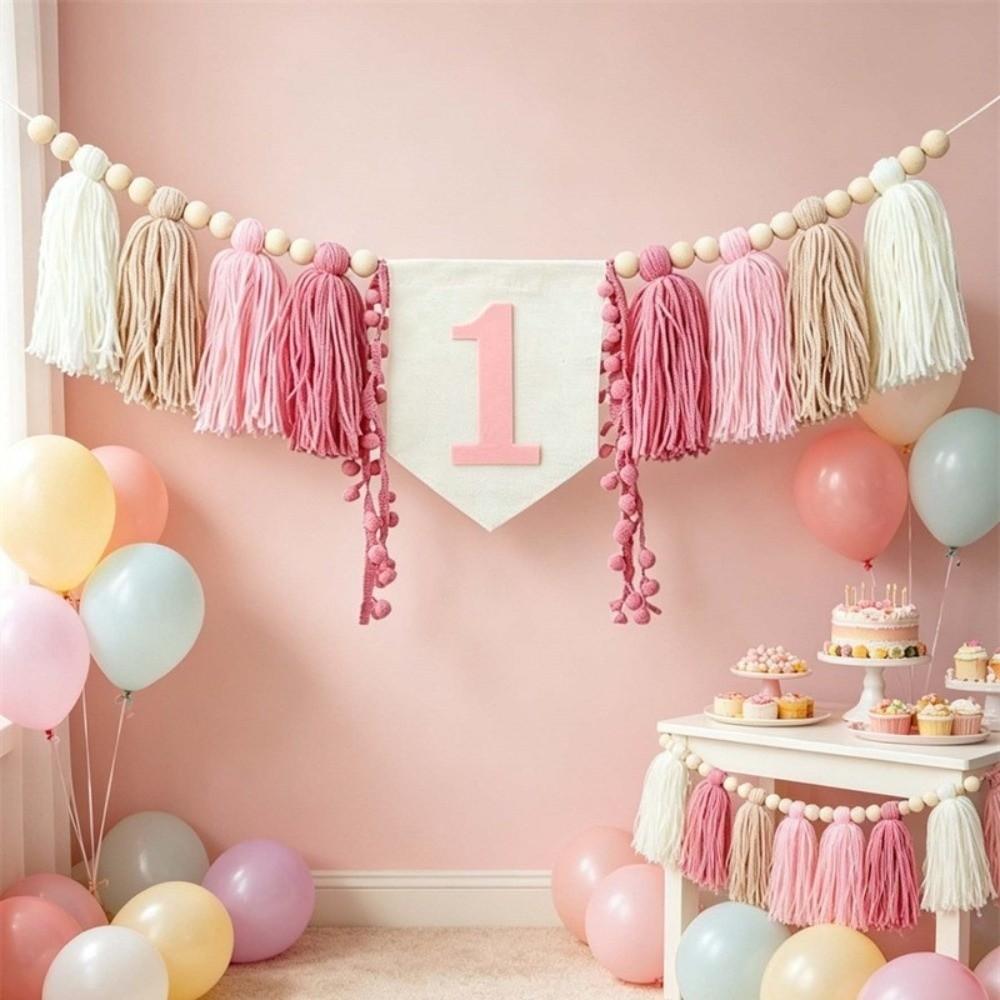 Wall Mounted Birthday Banner First Birthday Photo Props New Party Decorations Baby Shower
