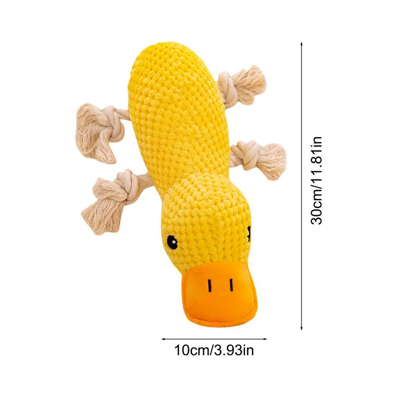Dog Toys Plush Duck Shape Interactive Game Cute Animal Plush Toys For Travel Indoor Playtime Enrichment Home Boredom Reduction