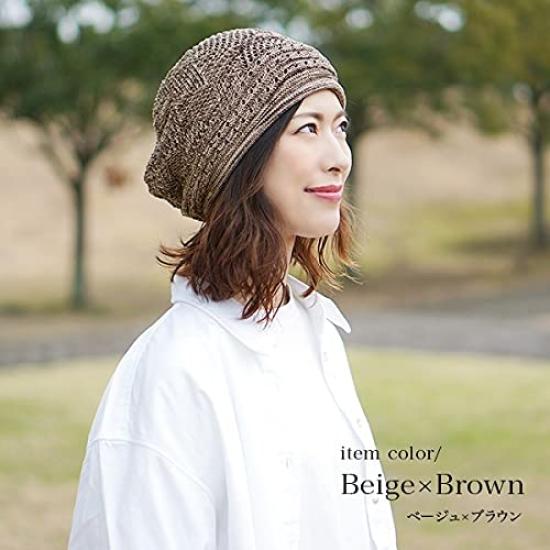 Stylish Medical Hat for and Autumn Cotton Knit Hat for Women Suitable for Outdoor Summer Knit Large Covers Gray X [hanahana15] Spring, Summer, - 100%