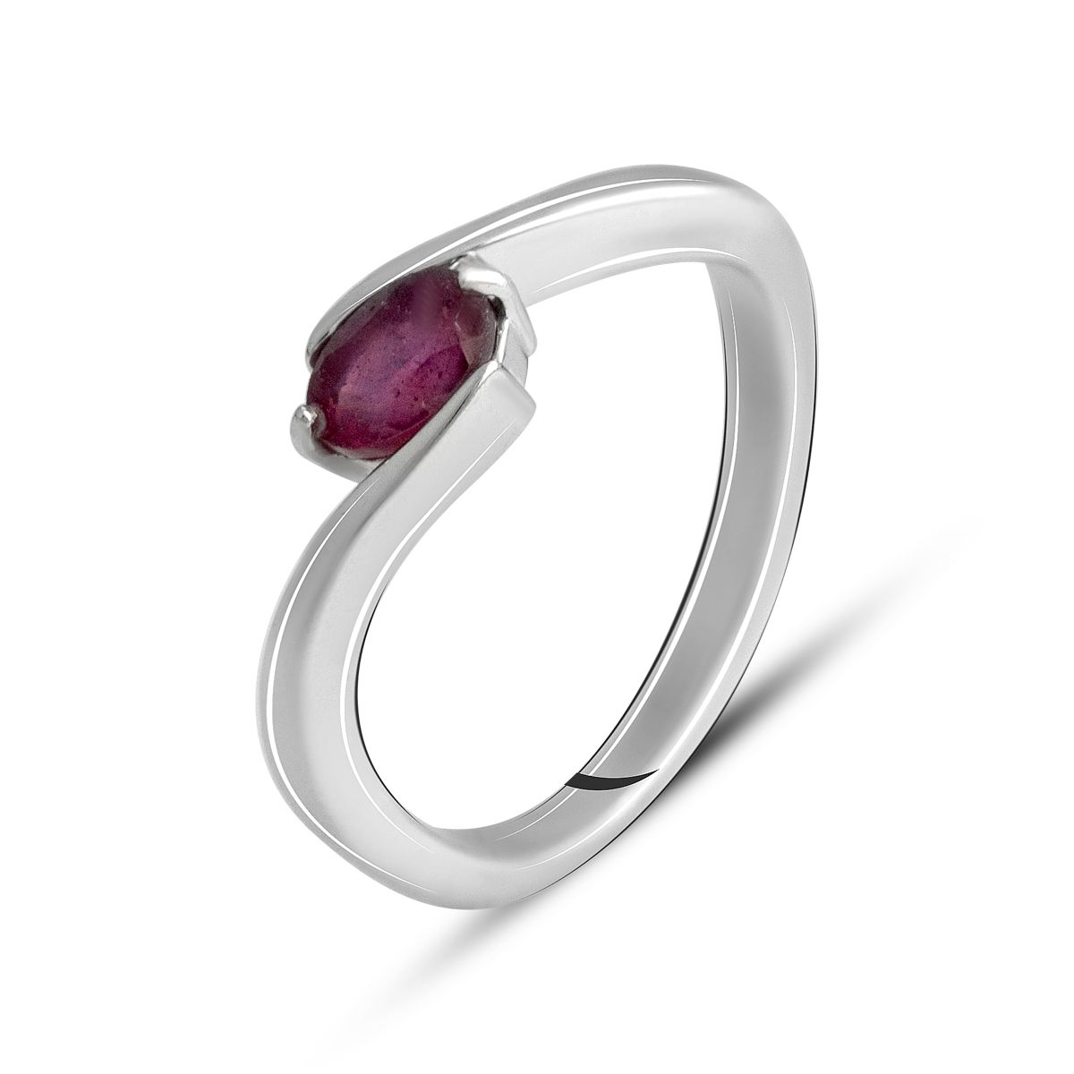 

Срібна каблучка з натуральним рубіном 0.692ct (2140474) 17 rubine червоний колір