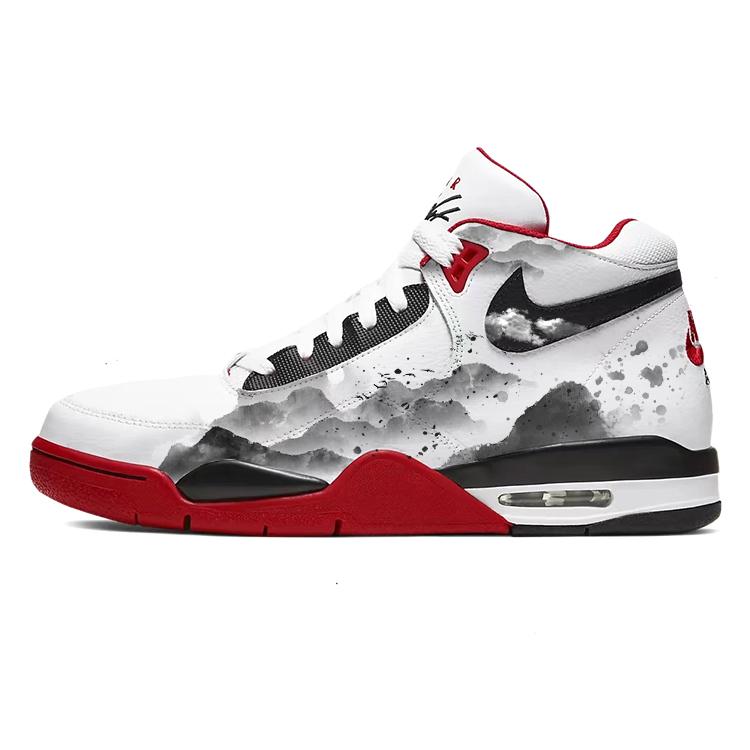 

Nike Flight Legacy Vintage Basketball Shoes Men s Mid Top Red/White BQ4212-100(Team181-) 39