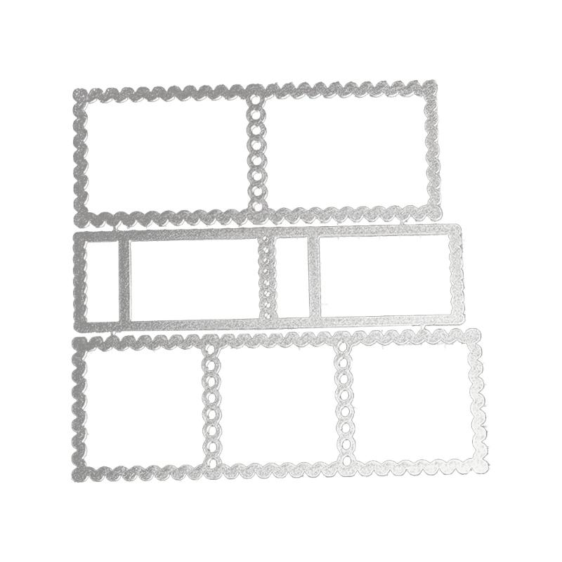Metalowe wykrojniki Rama z siatką Wytłaczarka Szablon Wytłaczarki do tworzenia kartek Scrapbookingu Rękodzieło papierowe Szablon DIY Ręcznie robione