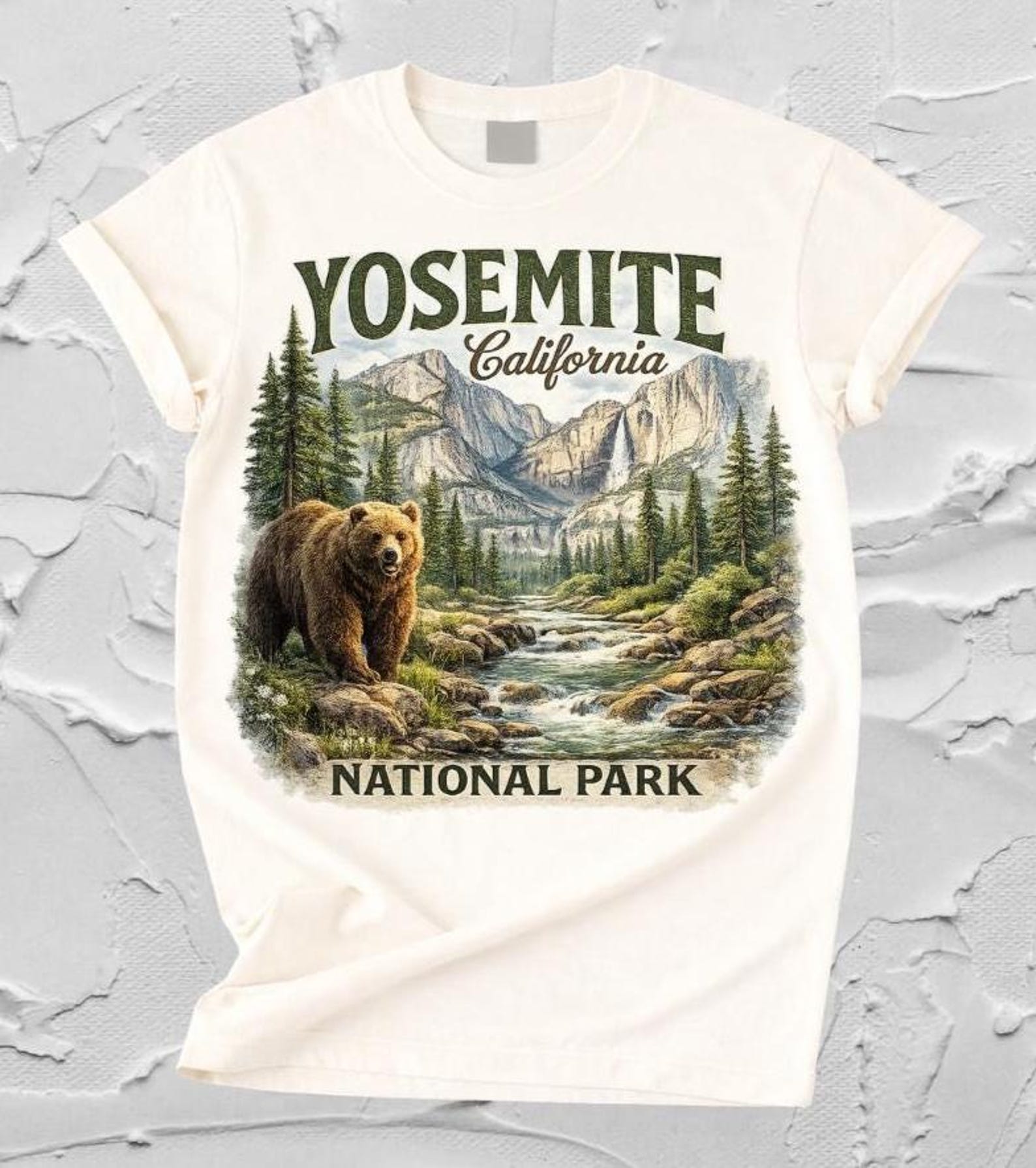 Comfort Colors Yosemite National Park Shirt, Hiking Lover Gift Shirt, California Wildlife Bear Tee, National Park Gift Tee, Camping Shirt L