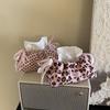 Style Floral Cloth Tissue Box Cover With Drawstring Organizer For Car And Home Decor