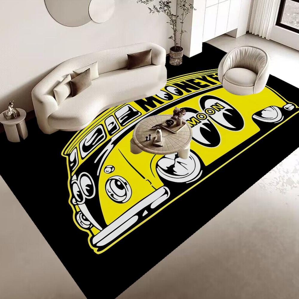 Mooneyes Print Floor Mat INS Style Soft Bedroom Floor House Laundry Room Mat Anti-skid Bedside Area Rugs