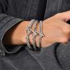 Vnox 6mm Wide Stainless Steel Men's Chain Bracelet, 21cm Length Silver Color Never Fade Toggle Clasp Wristband Punk Jewelry Gift