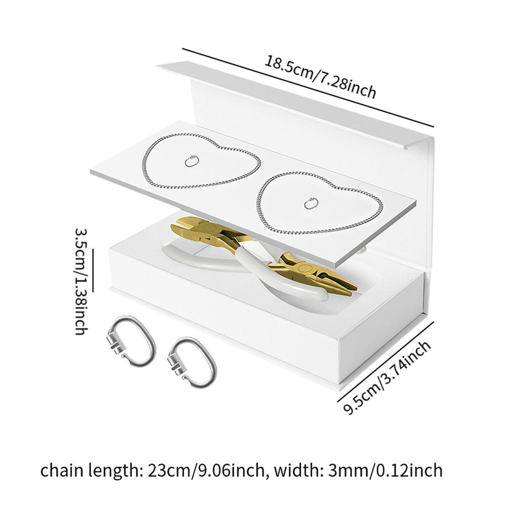 Set of Permanent Bracelets, Stainless Steel, Silver Clasp, , Friendship Bracelet with Tool for