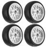 4 Stück ferngesteuertes Auto weiche Reifen Metallradnabe mit Adapter für WPL D12 RC Ersatzteile 63mm